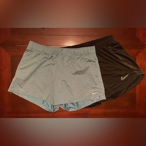 Two pair Nike Dri-fit shorts, women’s size XL.